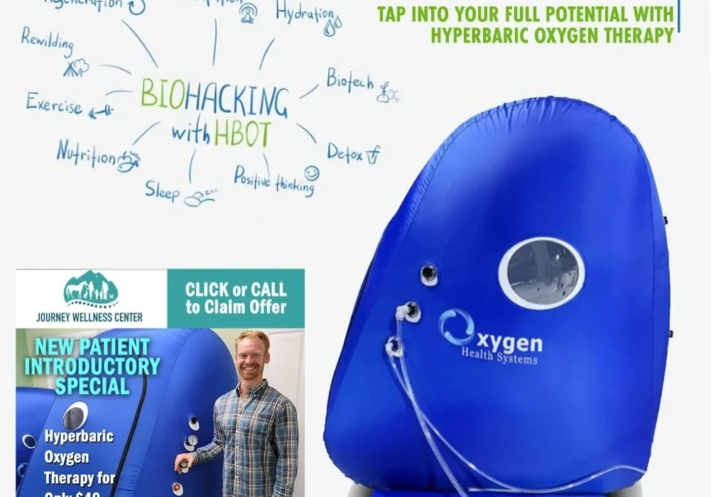 A man standing next to a blue medical device.